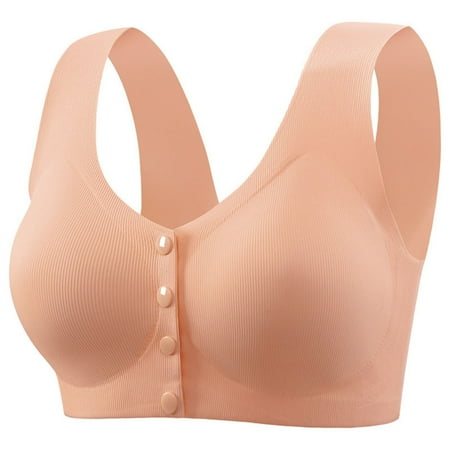 IFNND Women s Push Up Bra Women s Plus Size Front Closure U-Back Underwire Wide Strap Everyday Bra
