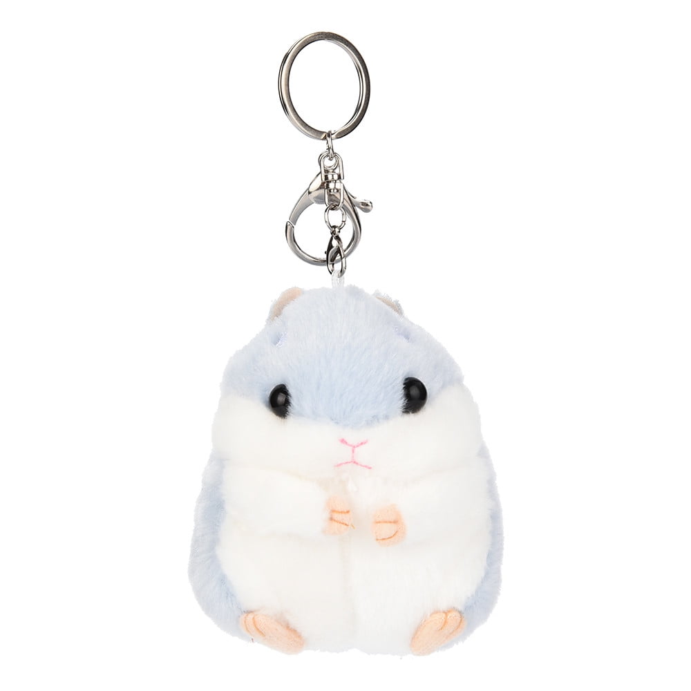 Cute Plush Hamster Pendant Key Chain Clasp Key Ring Keyring Handbag Car new