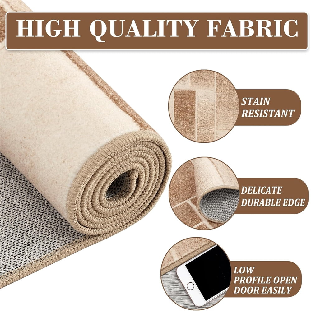 Modern Geometric Patchwork Area Rug, 2×6/5x7/ 8×10/9×12/ 10×13ft Large Rugs for Living Room, Collection Indoor Rugs for Bedroom, Throw Carpet Floor Decor for Entryway Dining Room Office Nursery