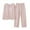 Pink, variant on Lindreshi Pajamas for Women Set Long Sleeve 2pc Women's Solid Color Long Sleeved Shirt with Chest Pad Pants Home Clothing Pajamas Set
