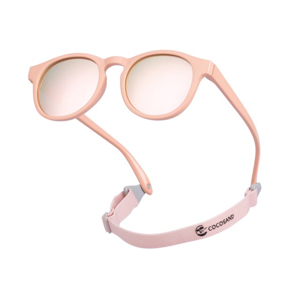 Gafas de Sol COCOSAND para Niños Pequeños, Redondas y Polarizadas Rosas, 2-6 Años