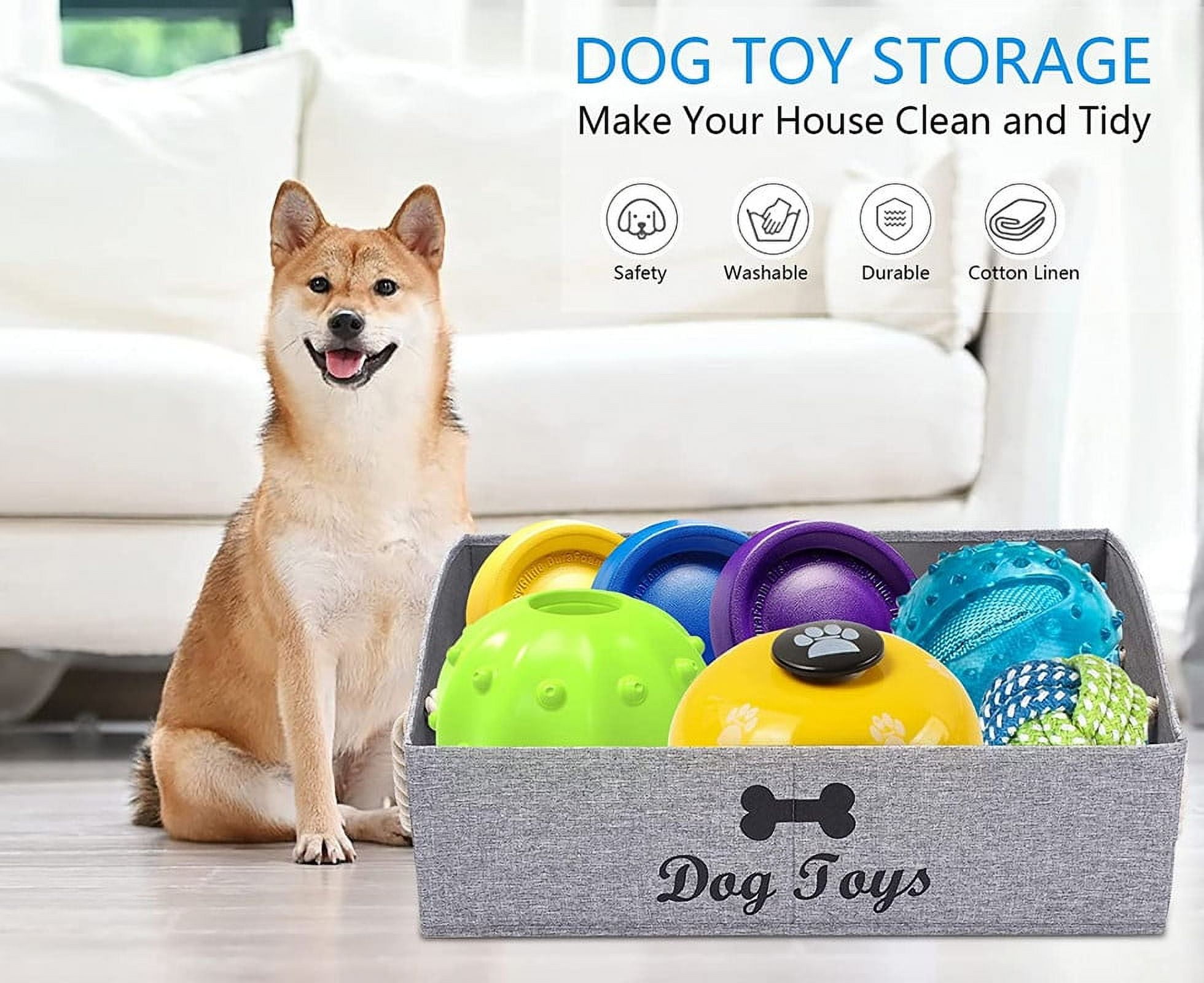 Durable dog toy box cheap