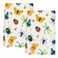 thumbnail image 2 of Spring Butterfly Dragonfly Kitchen Towels Set of 2, Botanical Floral Colorful Absorbent Dish Towels for Kitchen, Microfiber Hand Towel, Quick Drying Tea Towel for Cleaning Decorative Dishcloths, 2 of 7
