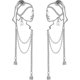 thumbnail image 1 of Pendientes colgantes de arte de cara abstracta única YONGSHENG para regalo de diamantes de imitación de contorno para niñas, 1 of 4