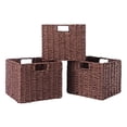 thumbnail image 1 of Tessa 3-Pc Foldable Woven Rope Basket Set, Walnut, 1 of 7