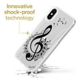 thumbnail image 3 of Case Yard iPhone-X Case Clear Soft & Flexible TPU Ultra Low Profile Slim Fit Thin Shockproof Transparent Bumper Protective Cover Drop Protective Cell Phone Cases (Music 2), 3 of 8