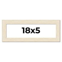 18x5 Frame White Barnwood Picture Frame Includes UV Acrylic Plexiglass, Acid Free Foam Backing