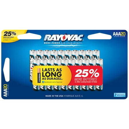 Rayovac AAA Alkaline Batteries, 20ct