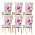 thumbnail image 6 of Decorative Chair Back Cover One Size x2 Chair Cover Dining Chair Slipcovers Chair Back Decoration Festival Chair Decoration Large Pink Watercolor Flowers, 6 of 6