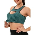 thumbnail image 6 of SAYFUT Seamless Sports Bra for Women Middle Impact Racerback Running Workout Yoga Crop Tops, 6 of 7