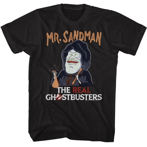 The Real Ghostbusters Mr Sandman Black Adult T-Shirt 4Xlt