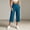 Blue, variant on Capri Pants for Women Wide Leg Yoga Cropped Pants with Pockets Loose Casual Summer Pant Yoga Work Dressy Casual Business Pants(Black,L)