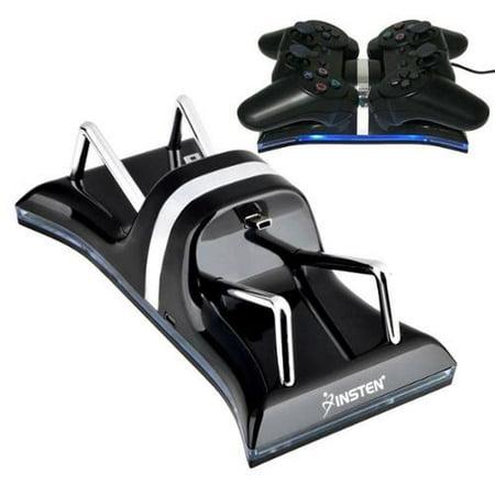 Ps3 Dual Controller Charger Insten Dual USB Controller Charger Charging Station Dock Cradle For Sony PS3 PlayStation 3 Controller ()