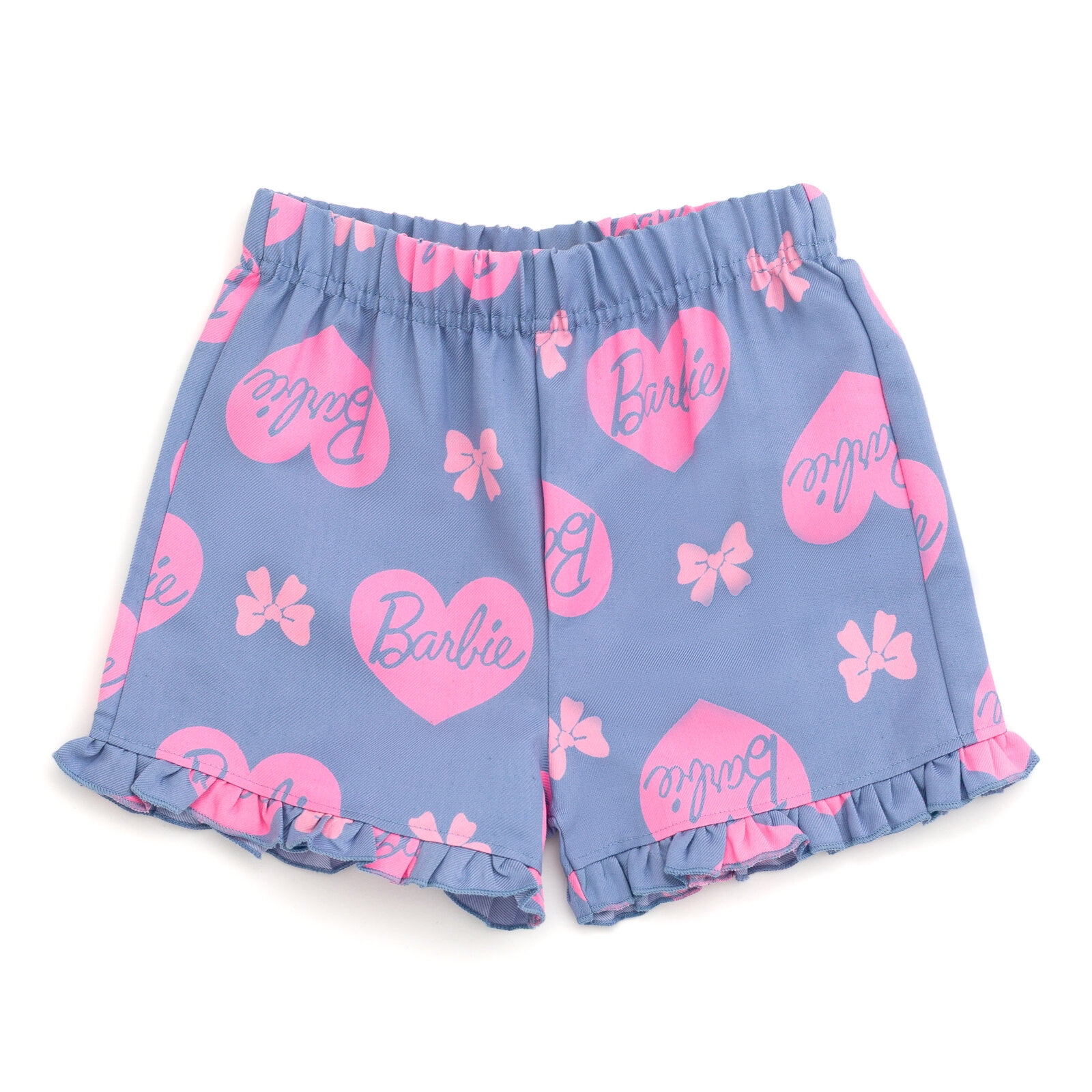 Barbie T-Shirt and Chambray Shorts Outfit Set Logo Toddler to Big Kid