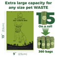 thumbnail image 3 of ATIFBOP Biodegradable Dog Poop Bags 360 Counts 24 Rolls, Leak Proof and Thicken Earth-friendly Pet Poop Bag（Scented）, 3 of 7