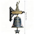 thumbnail image 3 of USA 250th Anniversary Patriotic Statue Wall Bell – Metal Decorative Chime for 1776-2026 Celebration, Vintage American Liberty Decor for Home & Outdoor, 3 of 6