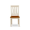 thumbnail image 2 of East West Furniture  Dining Table Set- a Dining Table and Wood Seat Chairs, Buttermilk & Cherry(Pieces Options) Off-White WEAN5-BMK-W 5-Piece 4, 2 of 5