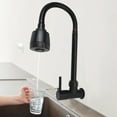 thumbnail image 2 of Baokemo Kitchen Faucet 304 Stainless Steel Sink Flexible Hose Cold Water Two Modes Tap Sink Wall Mounted Faucet G1/2Inch Thread, 2 of 11