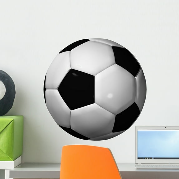 Soccer Ball Wall Decal by Wallmonkeys Peel and Stick Graphic (18 in W x 16 in H) WM289501