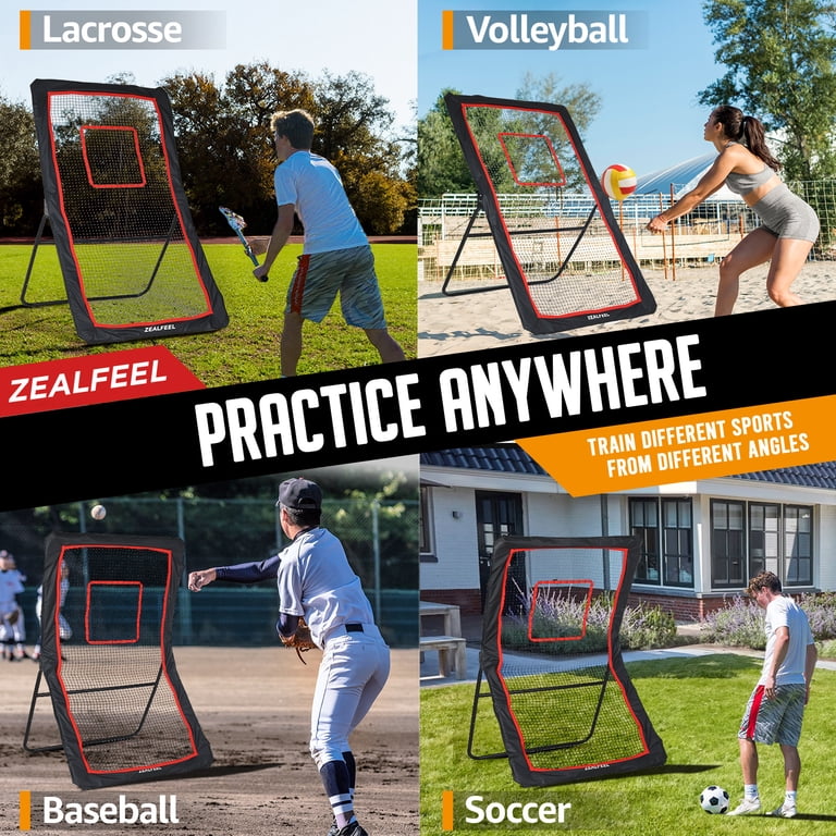Zealfeel 4 x 6 ft Lacrosse Rebounder: 5-Angle Adjustable Bounce