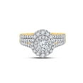 thumbnail image 2 of FB Jewels 14kt Two-tone Gold Womens Pear Diamond Solitaire Bridal Wedding Engagement Ring 1/2 Cttw, 2 of 4