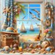 thumbnail image 1 of 5D DIY Taladro Vista Al Mar Kit Del Arte 40x40 Cm, 1 of 9