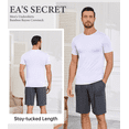 thumbnail image 5 of EA'S SECRET Men's Undershirts Bamboo Moisture-Wicking Crewneck T Shirts, Slim Fit Stretch Soft Tees for Men, 3 or 6 Pack(Black/White/Gray, L), 5 of 8
