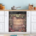 thumbnail image 4 of Christmas Stars Wood Print Dishwasher Magnet Covers for The Front Magnetic Dishwasher Cover Home Cabinet Decals 20" x 26" Refrigerator Door Home Decor, 4 of 5