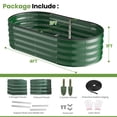 thumbnail image 6 of GVDV Galvanized Raised Garden Bed Outdoor, 4x2x1ft Backyard Oval Metal Planter Box with Easy Assembly, for Gardening Vegetables, Fruits, Flowers - Green, 6 of 8