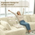 thumbnail image 4 of 135.5" Modular Sectional Sofa Couch, 6-Seater Chaise Lounge with Reversible Design, U-Shaped Corduroy Upholstered Sofa Couches for Living Room, Apartment, Office, Beige, 4 of 8
