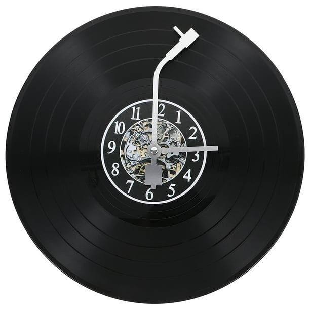 Reloj de pared con forma de disco de vinilo, reloj colgante de pared, reloj de pared decorativo, decoración del hogar