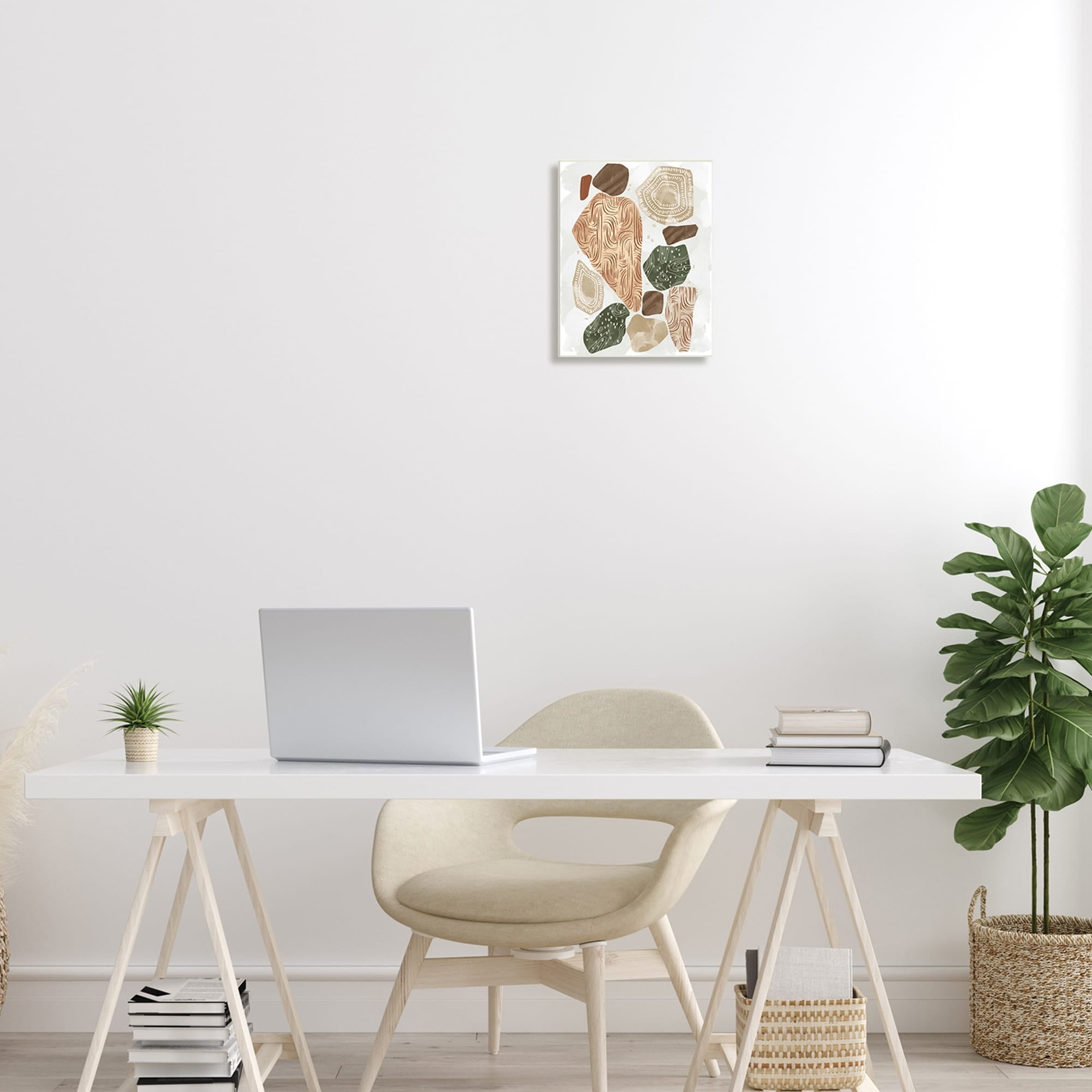 Earthy Patterned Geometric Shapes Fresh Abstract Abstract Graphic Art Unframed Art Print Wall Art