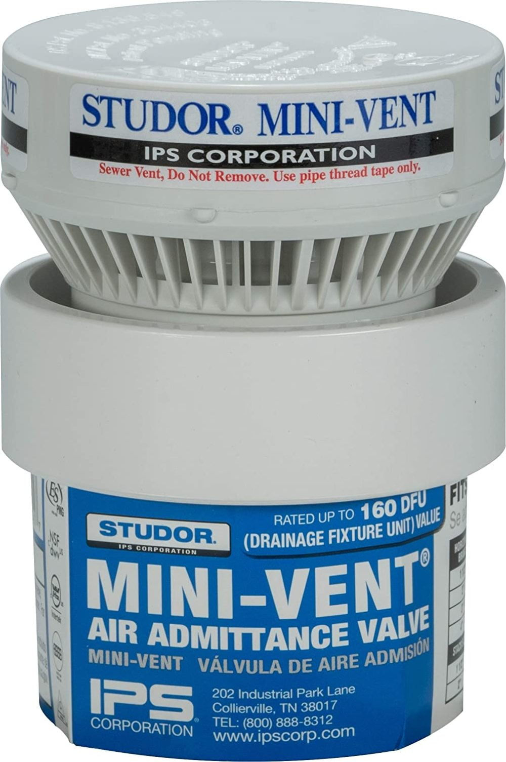 Buy Studor 20341 MiniVent Air Admittance Valve with PVC Adapter, 11/2