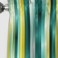 thumbnail image 2 of Designart "Harmonious Green And Yellow Stripes" Striped Blackout Modern Curtain, Striped, Abstract, 2 of 4
