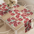 thumbnail image 2 of Ambesonne Poppy Flower Table Runner & Placemats, Spring Garden Art, Placemat 4 pcs + Runner 12"x72", Mint Green Beige, 2 of 2