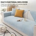 thumbnail image 4 of HonorHut Scratch Resistant Couch Pad Non-Sticky Sofa Cushion Soft Waterproof Couch Mat Dirt Resistant Sofa Pad 28x47Inch Lake Blue, 4 of 6