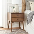 thumbnail image 2 of SAFAVIEH Scully 2 Drawer Nightstand, Medium Oak/Antique Gold, 2 of 14