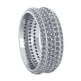 thumbnail image 3 of Natural 2.50Ct Round Cut Diamond 5Row Anniversary Wedding Eternity Band Ring Solid 14k Gold FG VS1, 3 of 3