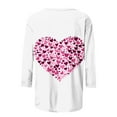 thumbnail image 5 of Penkiiy Chemises de la Saint-Valentin pour Femmes Décontractées Manches 3/4 Col Rond Blouses Imprimé Mignon Tuniques Tops 2025 S Multicolore, 5 of 5
