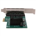 thumbnail image 1 of 4X Network Cards Network/Lan Adapter PCI-E Network Card Realtek RJ45 Internet Ethernet Gigabit 4 Port Network Card,4 * ethernet card 4 * Bracket,green, 1 of 8