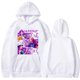 thumbnail image 1 of Moonsky Sudadera con capucha de moda para mujer de la cantante pop Dem/0n HUNTR/X con jersey corto, suave y cómoda, top de manga larga para uso informal en primavera, otoño e invierno. (Blanco 3XL), 1 of 2