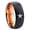Black And Rose Gold, variant on Cowboys Star Concave Black Tungsten Men Ring 10MM