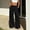 *Black, variant on ClodeEU Women's Linen Straight Leg Pants with Button-Flap Pockets, Elastic Back Waist Casual Trousers with Zipper White,Womens Plus XL