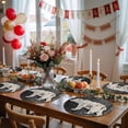 thumbnail image 5 of Round Placemats Abstract White Bear Painting 15 inch Set of 4 Table Mats for Dining Table Black Wood Grain Heat Resistant Non-Slip Kitchen & Home Decorative Place Mat Set, 5 of 8