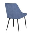 thumbnail image 4 of Diana Contemporary Chair in Black Metal and Blue Corduroy Fabric by LumiSource - Set of 2, 4 of 6