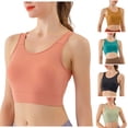 thumbnail image 2 of felwors High Neck Sports Bra for Women Longline Medium Impact Workout Crop Tank Tops Wirefree Padded Yoga Bra Gym (Black, XXL), 2 of 8
