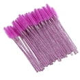 thumbnail image 4 of 50 pinceles de maquillaje de nailon, varitas para rímel, pestañas, cejas, desechables, portátiles, morados, 4 of 14