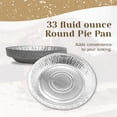 thumbnail image 3 of Molde desechable para tartas de aluminio KitchenDance, 9-5/8 pulgadas, 33 oz, paquete de 500, 3 of 9