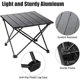 thumbnail image 2 of Portable Camping Table, Lightweight Folding Table with Aluminum Tabletop and Carry Bag, Easy to Carry, Perfect for Outdoor, 2 of 5