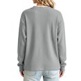 thumbnail image 6 of Ghalytn Women's Waffle Knit V-Neck Cardigan, Button Front Long Sleeve with Pockets, 6 of 8